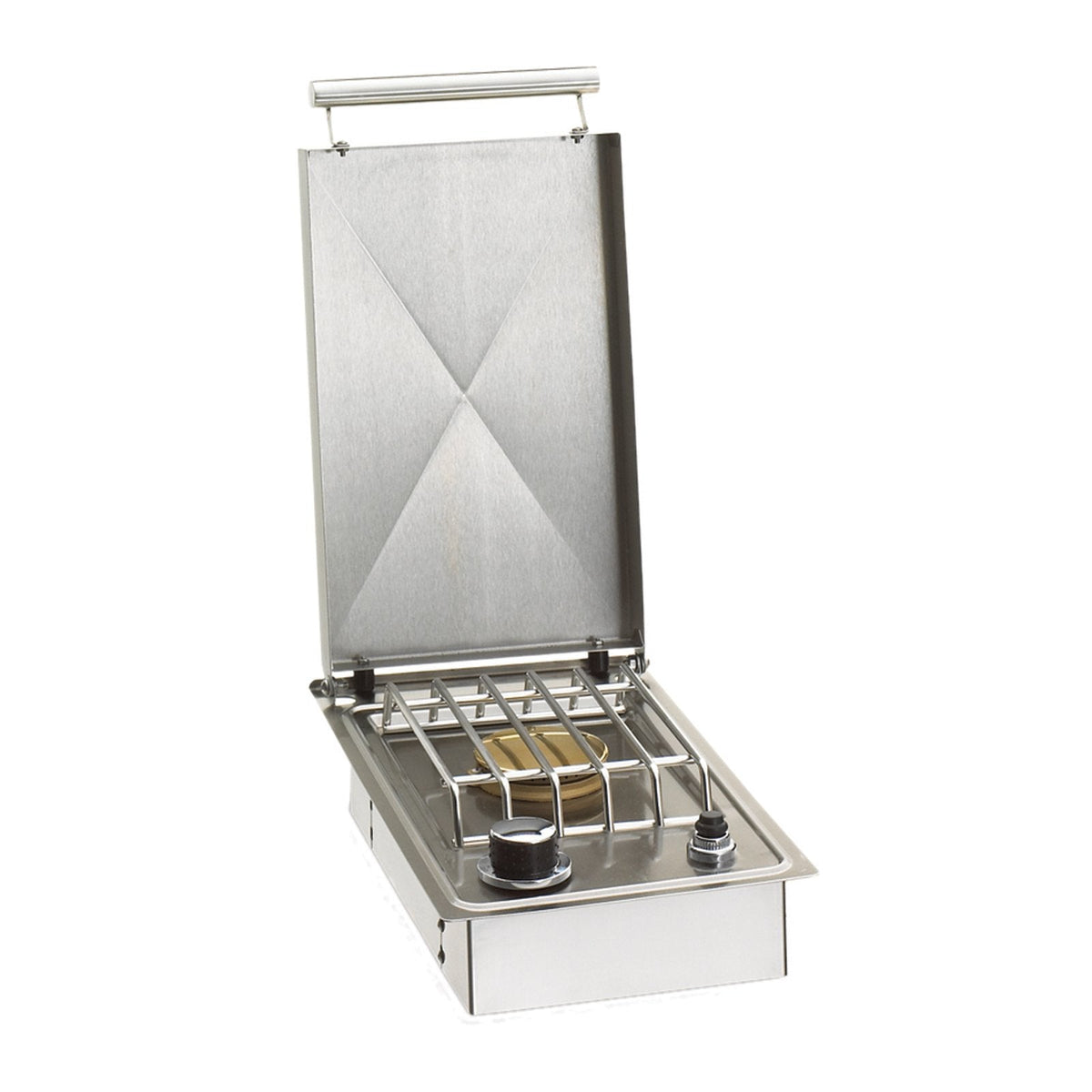 Fire Magic Propane Gas Drop-In Single Side Burner w/ Stainless Steel Hinged Lid - 3280P