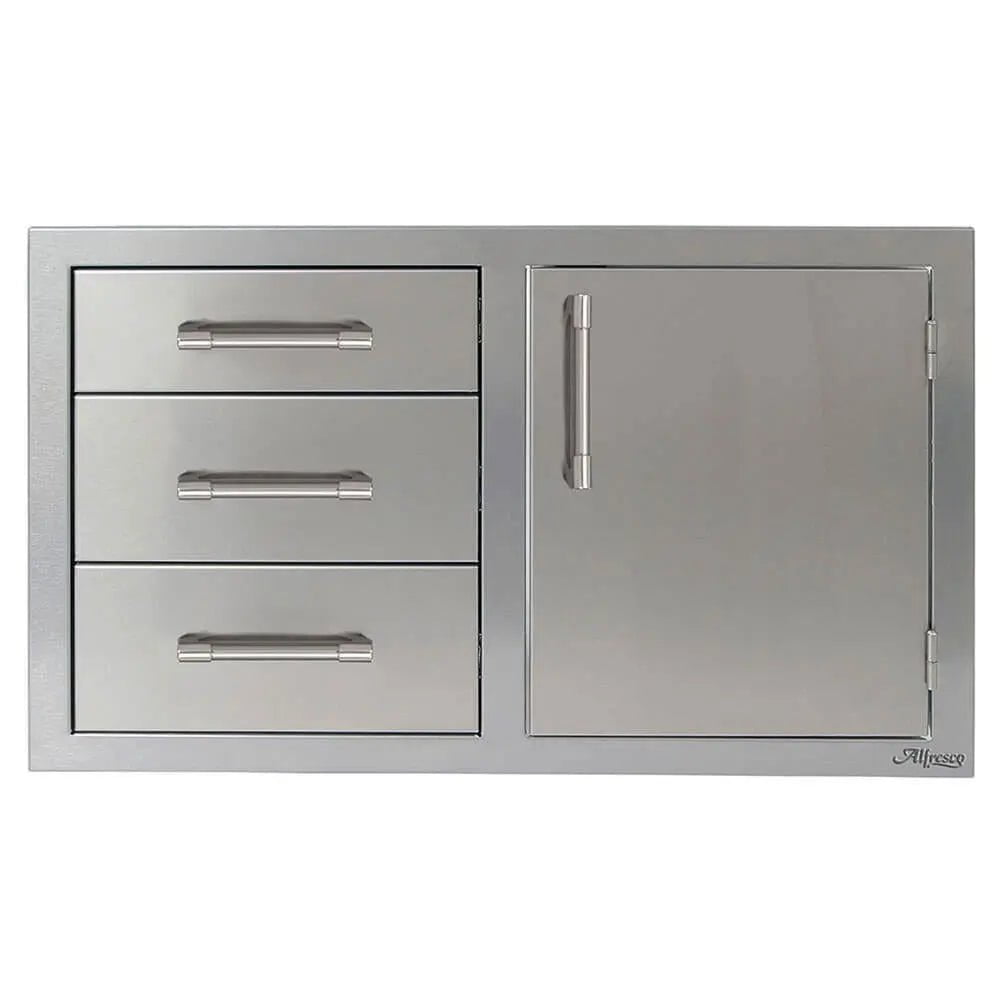 Alfresco 32" Single Door, Triple Drawer Combo