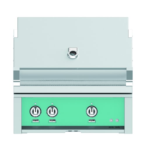 Hestan 30" Built-In Grill 2 Trellis Burners Rotisserie - Natural Gas - Pacific Fog