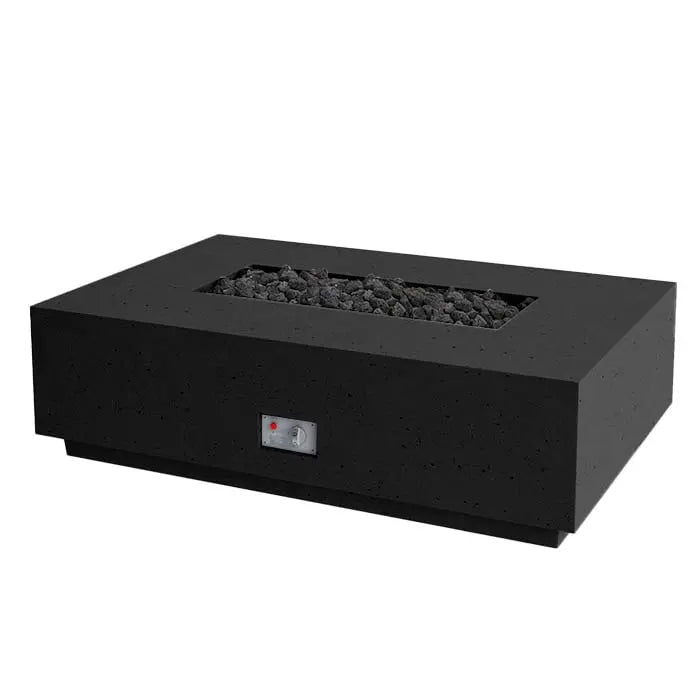FireGear Sanctuary 1 Rectangular 56" Fire Table in Raven Black