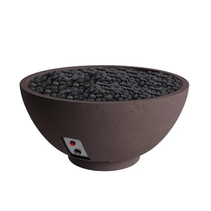 FireGear Sanctuary 3 Round 30" Fire Table in Chocolate Brown