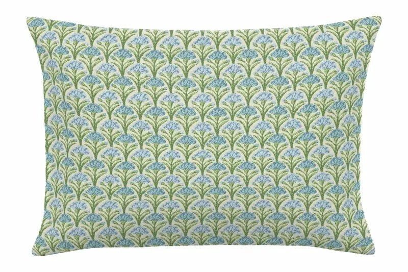 Flora Scallop Spring 13" x 20" Lumbar Throw Pillow