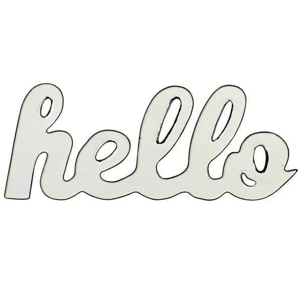 Ganz Hello Enamel Wall Decor