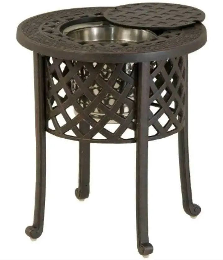 Hanamint Berkshire 20" Round Ice Bucket Side Table (Desert Bronze Finish)