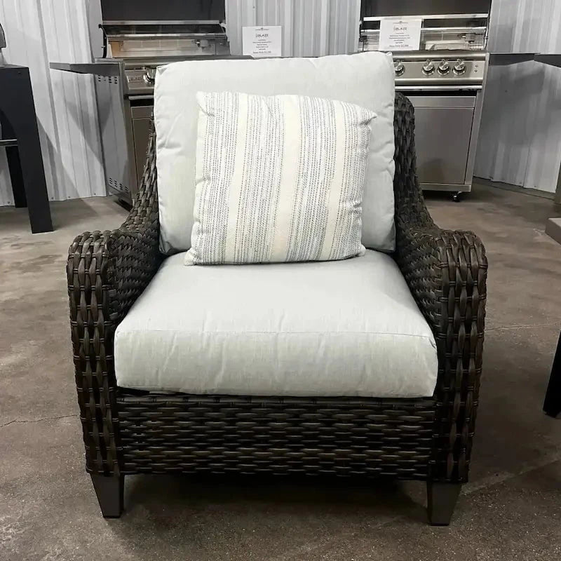 Local Special, Klaussner Mesa Club Chair with Apex Lagoon Cushions, SOLD AS-IS, No warranty