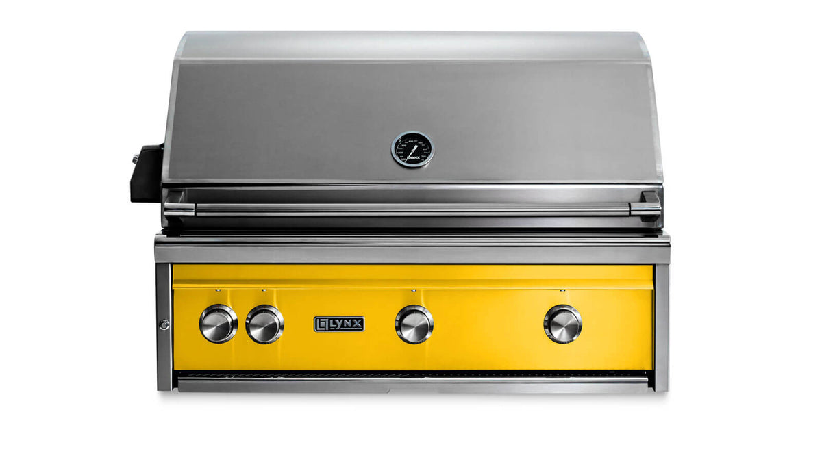 Lynx 36" Built-In Grill - 2 Ceramic Burners, 1 Trident w/ Rotisserie - Sierra - Natural Gas