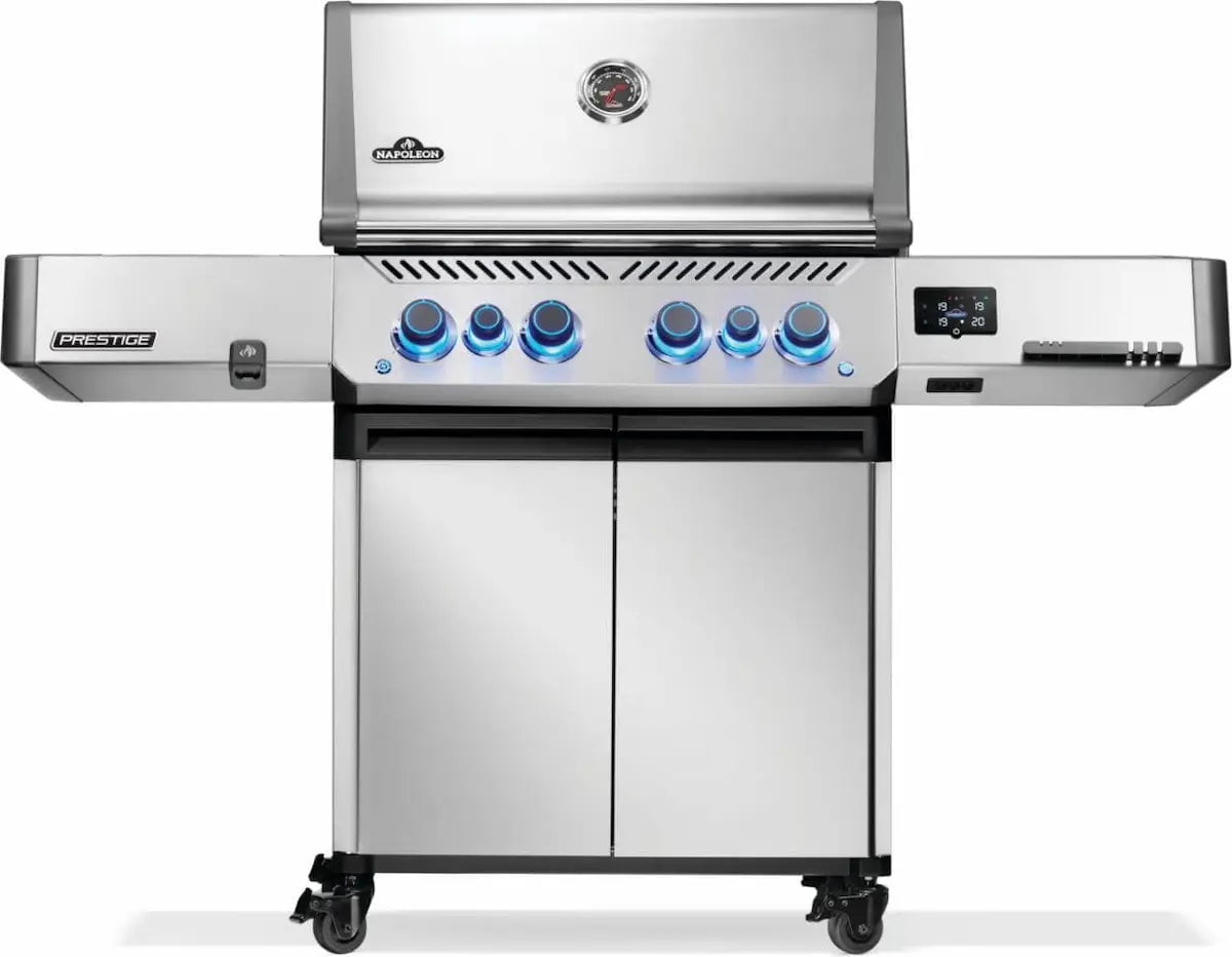 Napoleon Prestige 500 Connected Gas BBQ Grill with Infrared Side & Rear Burner, Stainless Steel