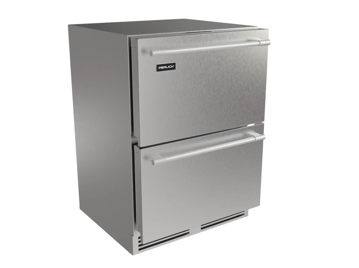 Perlick G5 Luxe 24" Indoor/Outdoor Premium Refrigerator Drawers, Panel Ready