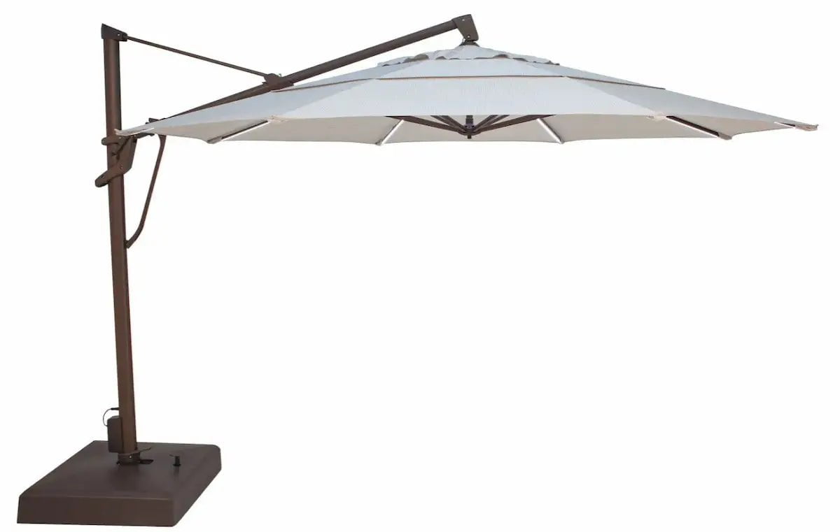 Treasure Garden 13' Octagon Starlux AKZP Cantilever Umbrella with Bronze Frame