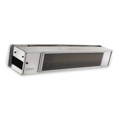 Sunpak Natural Gas Two Stage Heater 25,000 and 34,000 BTU, Includes ON-OFF-HI-LOW Hand Held Remote, Wireless Wall Control, SS Mounting Kit, and Power Adapter (Stainless Steel) - S34-S-TSR-NG Model# 12021