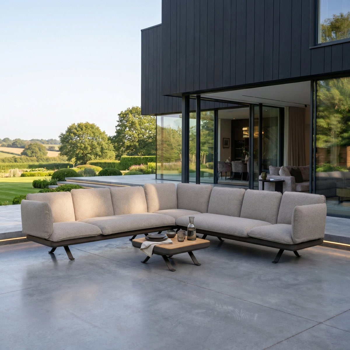 Como Corner Sofa Set in Truffle