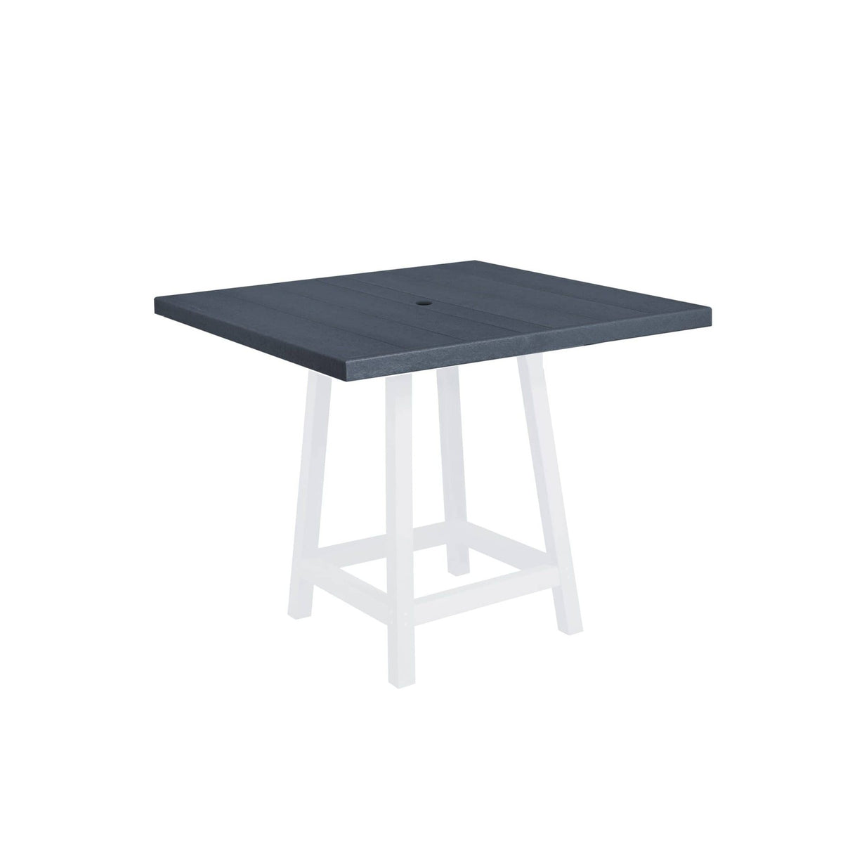 CR Plastic 40" Square Pub TABLE TOP ONLY in Slate Grey