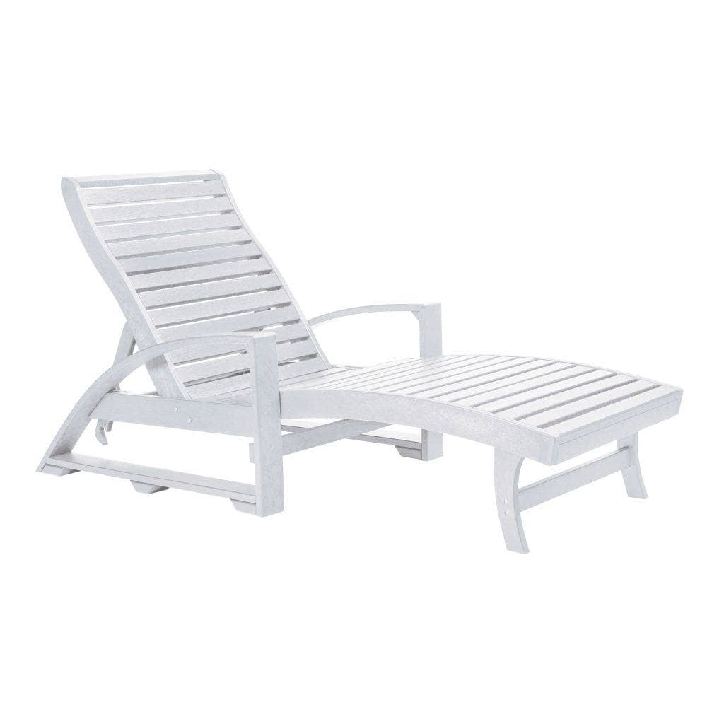 CR Plastic Chaise Lounge in White
