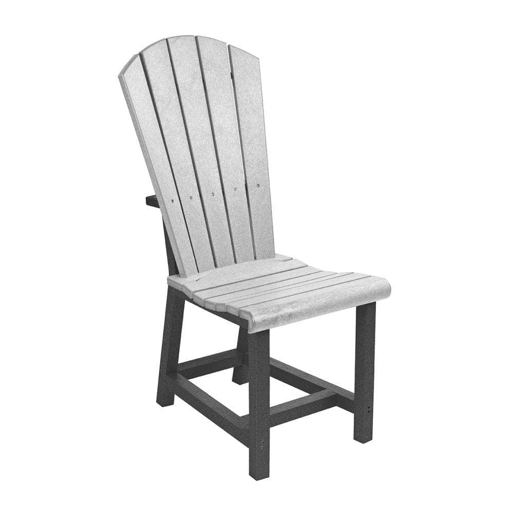 CR Plastics, Addy Dining Side Chair, Light Grey / Slate Grey Finish