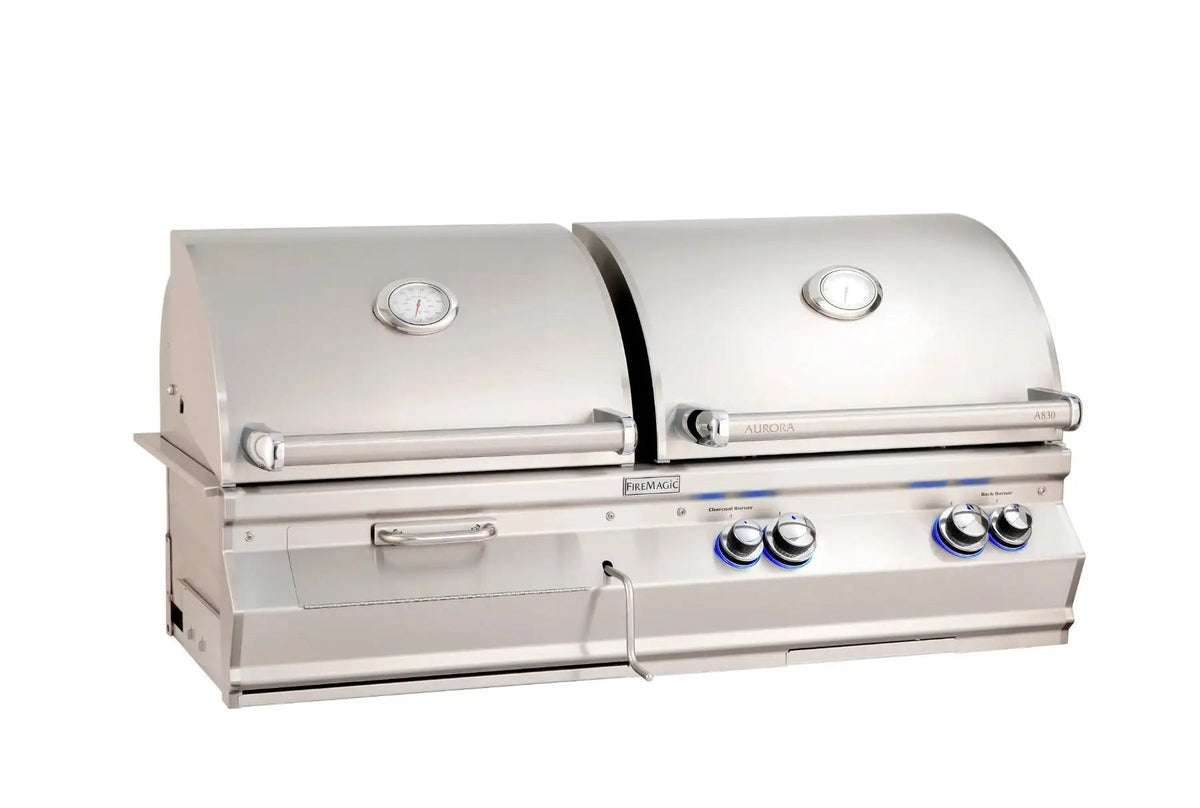 Fire Magic Aurora A830i Built-In Gas &amp; Charcoal Combination BBQ Grill