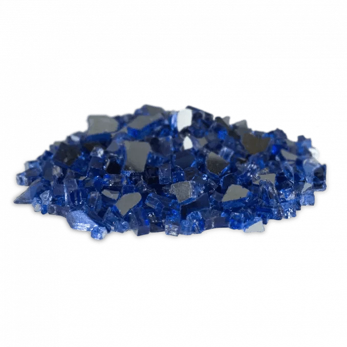 Firegear Cobalt Blue Reflective Fireglass 1/2" to 1" in Size, sold in 10 lb. Jug