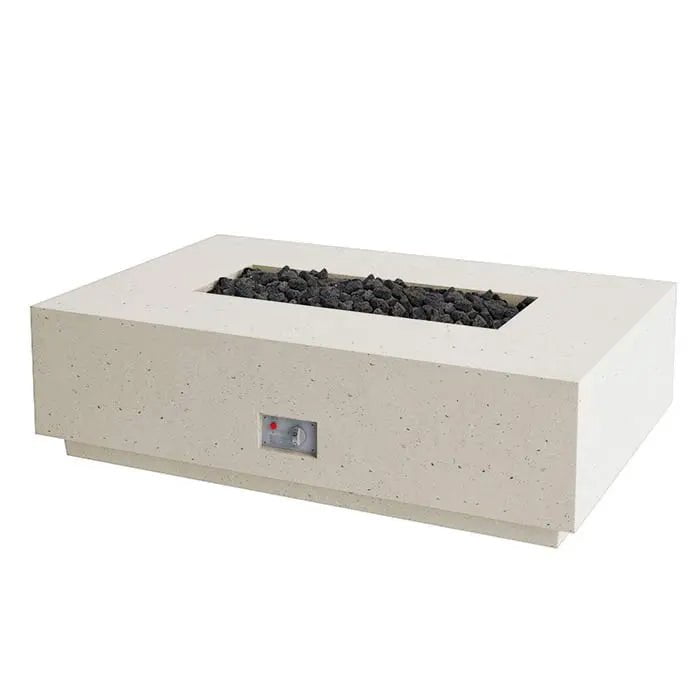 FireGear Sanctuary 1 Rectangular 56" Fire Table in Arctic White