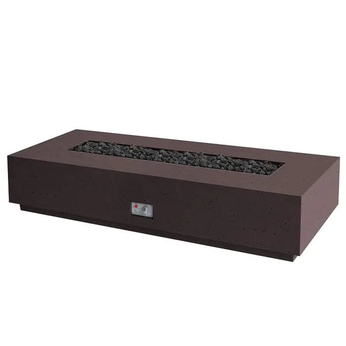 FireGear Sanctuary 1 Rectangular 76" Fire Table in Chocolate Brown