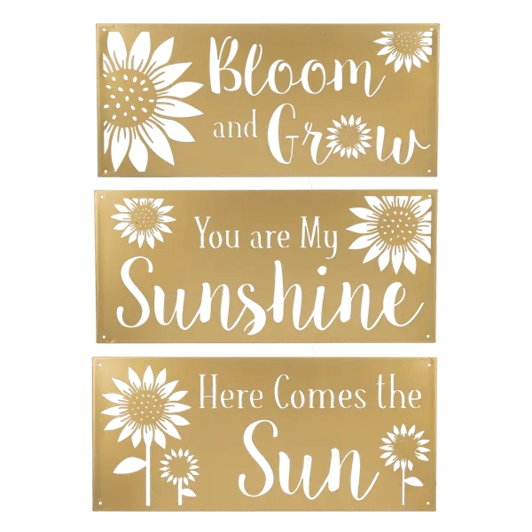 Gold Laser Cut Sunflower Wall Decor