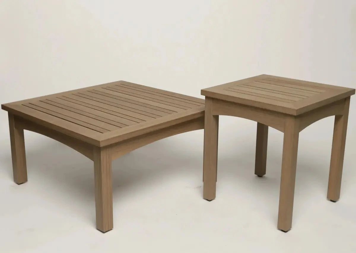 Local Special, Klaussner Delray Square Cocktail Table and End Table in Dune, SOLD AS-IS, No warranty