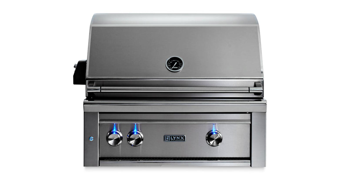 Lynx 30" Built-in Grill w All Ceramic Burners and Rotisserie - Pacific Blue - Natural Gas