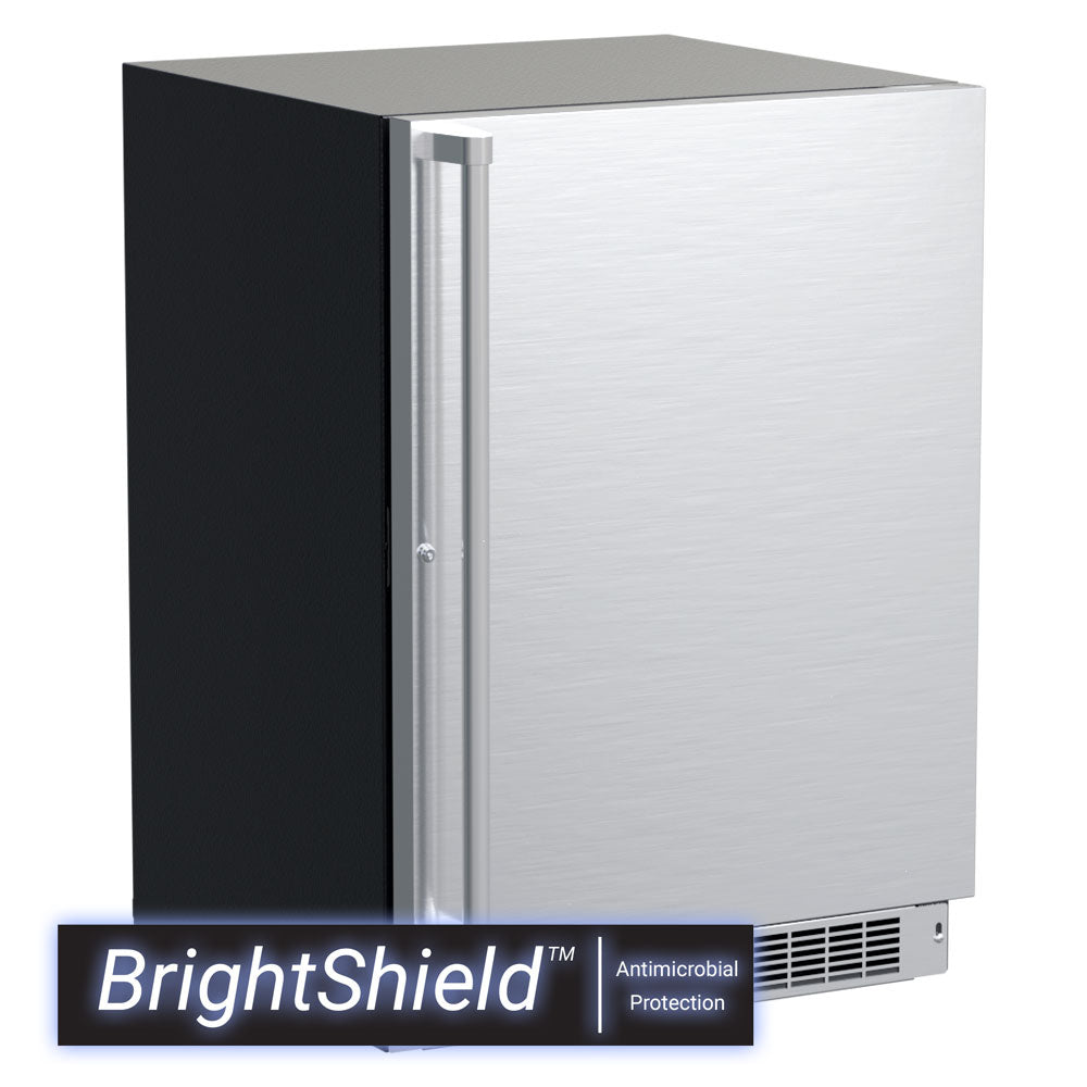 Marvel 24" PRO Refrigerator Brightshield SS Solid Door