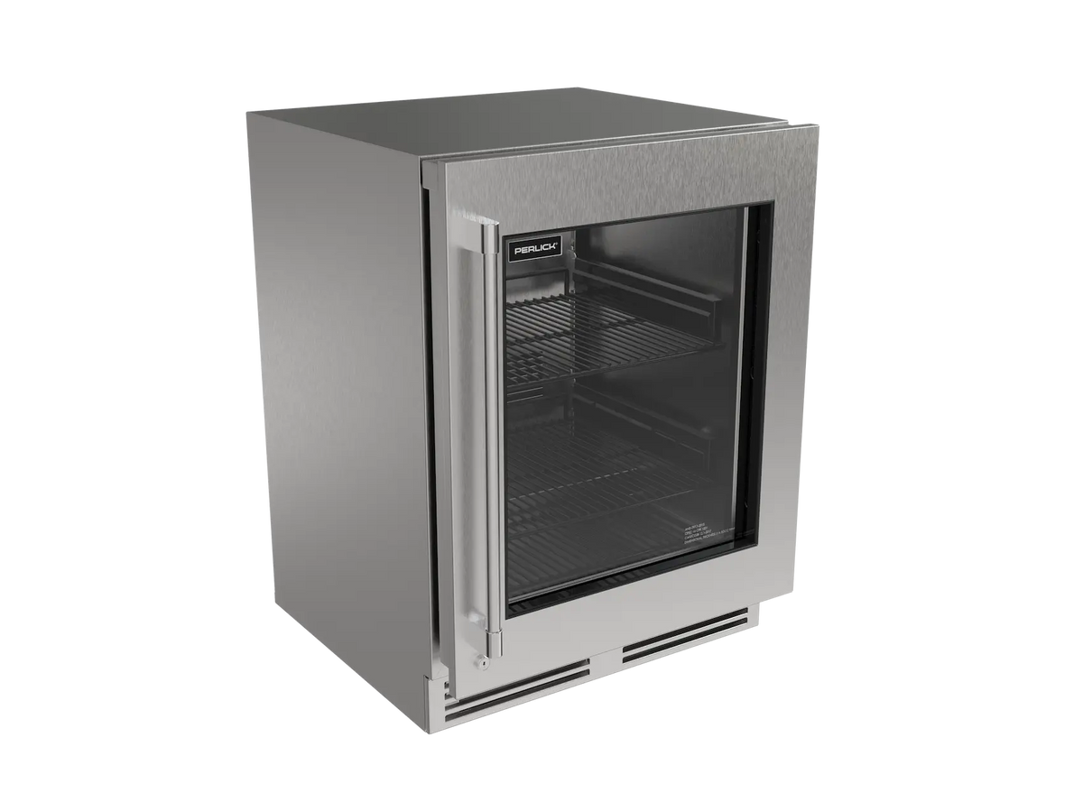 Perlick G5 Core 24" Shallow ADA Indoor/Outdoor Premium Refrigerator Glass Door Panel Ready