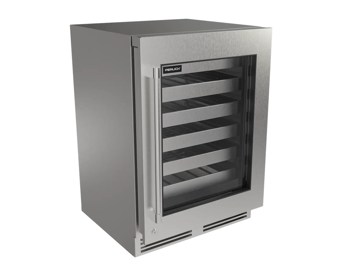 Perlick G5 Core 24" Shallow ADA Indoor/Outdoor Premium Wine Reserve Glass Door Panel Ready
