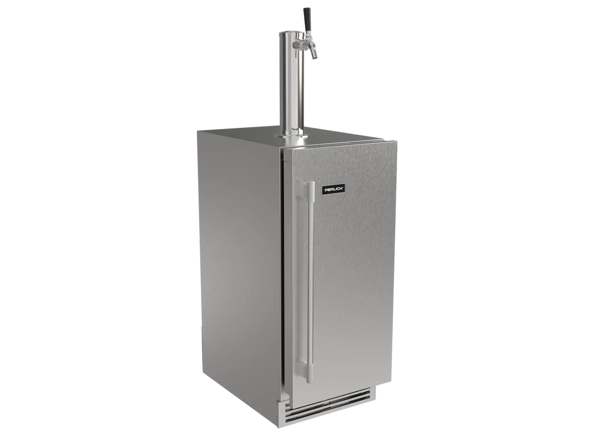 Perlick G5 Luxe 15" Indoor/Outdoor Premium Beverage Dispenser Solid Door Panel Ready Tapping Kit Required