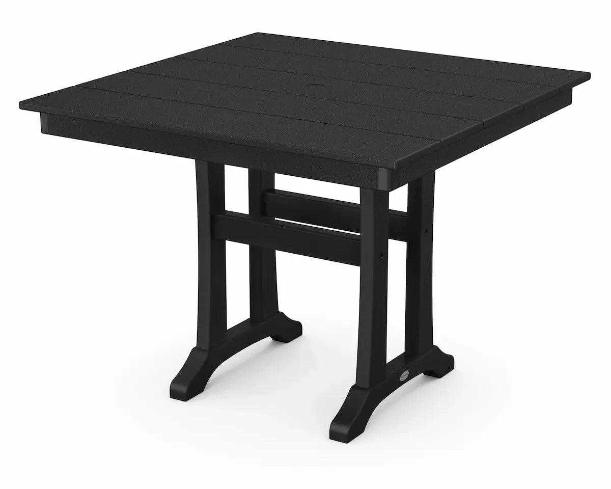 POLYWOOD Farmhouse Trestle 37" Square Dining Table