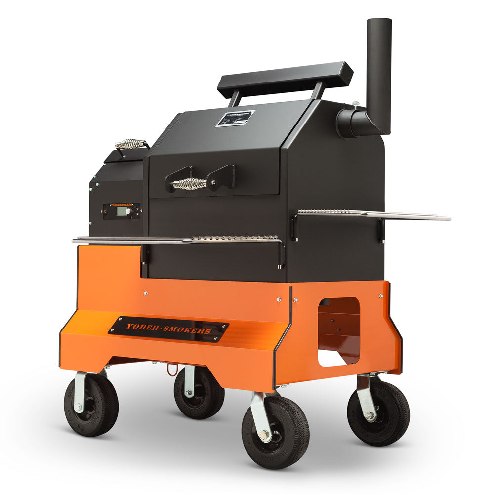 Yoder Smokers YS480s Pellet Grill on Competition Cart